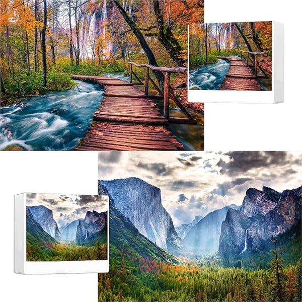 2-Pack of Rechiato 1000PC Puzzles for Adults; Yosemite National Park & Plitvice National Park - New