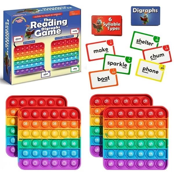The Reading Digraphs Game Box Set by The Fidget Games - Learn to Read in Weeks! New Sealed