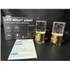 Image 3 : 2-Pack LED Motion Sensor Night Lights; Wall Plug-In Design; Dimmable/Adjustable Brightness - New