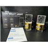 Image 3 : 2-Pack LED Motion Sensor Night Lights; Wall Plug-In Design; Dimmable/Adjustable Brightness - New