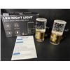 Image 8 : 2-Pack LED Motion Sensor Night Lights; Wall Plug-In Design; Dimmable/Adjustable Brightness - New