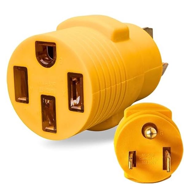 Mecmo Power Adapter; NEMA 6-50P to 14-50R EV Charger Adapter - New