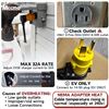 Image 3 : Mecmo Power Adapter; NEMA 6-50P to 14-50R EV Charger Adapter - New