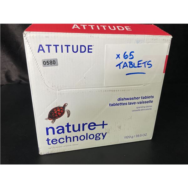 Box of 65 ATTITUDE Dishwasher Tablets for Sparkling Dishes - New