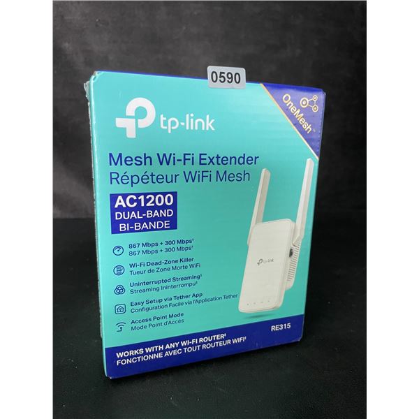 TP-Link AC1200 Mesh Wi-Fi Extender/WiFi Booster - Works with Any WiFi Router - New Sealed!