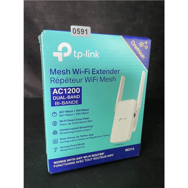 TP-Link AC1200 Mesh Wi-Fi Extender/WiFi Booster - Works with Any WiFi Router - New Sealed!