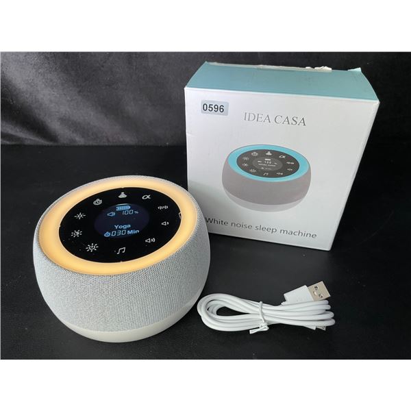IdeaCasa White Noise Sleep/Sound Machine with LED Color-Changing Light - New