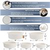 Image 7 : NaturalCozy 5PC Round Storage Baskets with Handles; Cotton Rope Baskets For Home Organization - New