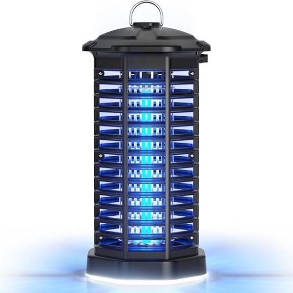 Electric Mosquito Killer Lamp; 4200V, IPX4 Waterproof, Hanging Design for Indoors and Outdoors - New