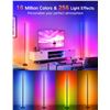 Image 6 : 57" LED RGB Color-Changing Floor Lamp w/ Smart App & Remote Control, Music Sync, Dimmable - New!