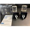Image 10 : 2-Pack LED Motion Sensor Night Lights; Wall Plug-In Design; Dimmable/Adjustable Brightness - New