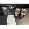 Image 8 : 2-Pack LED Motion Sensor Night Lights; Wall Plug-In Design; Dimmable/Adjustable Brightness - New