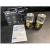 Image 8 : 2-Pack LED Motion Sensor Night Lights; Wall Plug-In Design; Dimmable/Adjustable Brightness - New
