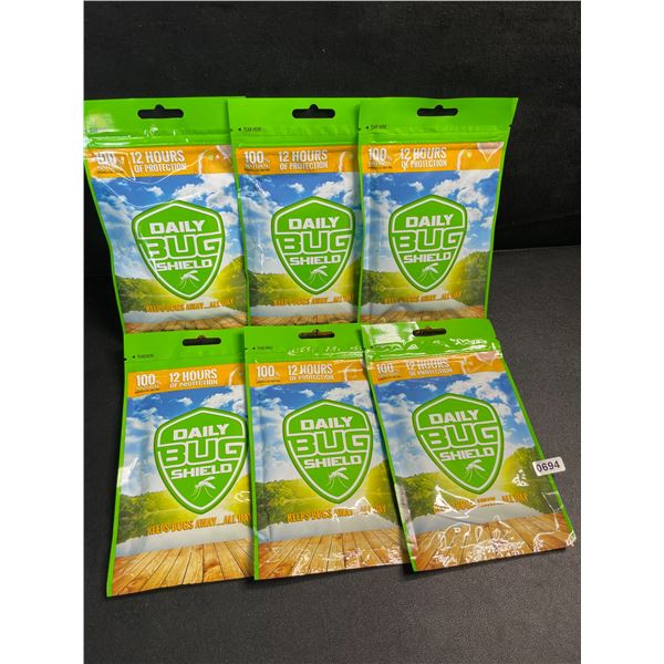 6 Packs (150pcs Each) Daily Bug Shield Natural Patches for Repelling Mosquitos/Insects/Bugs - New