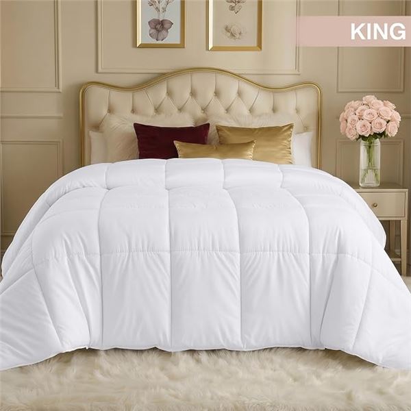 Utopia Bedding King Size Lightweight Duvet Insert/All-Season Comforter (102" x 90") New!