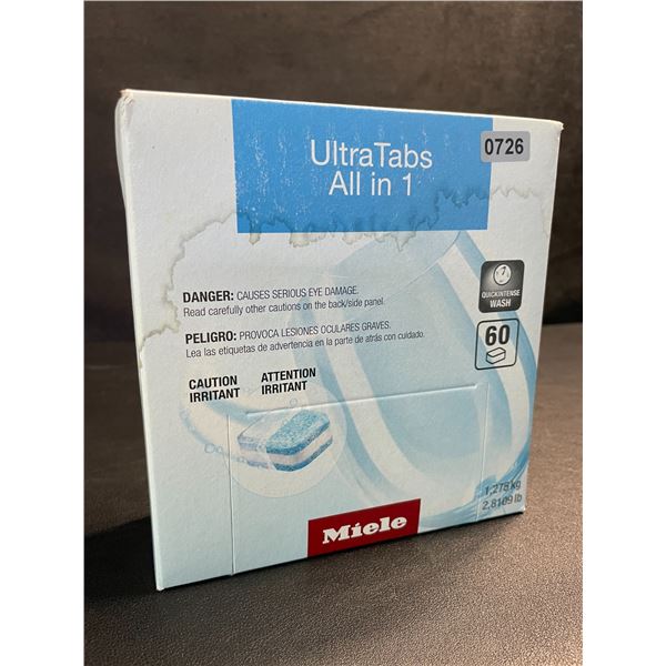 60-Pack Box of Miele UltraTabs All-In-1 Dishwasher Detergent Tablets - New