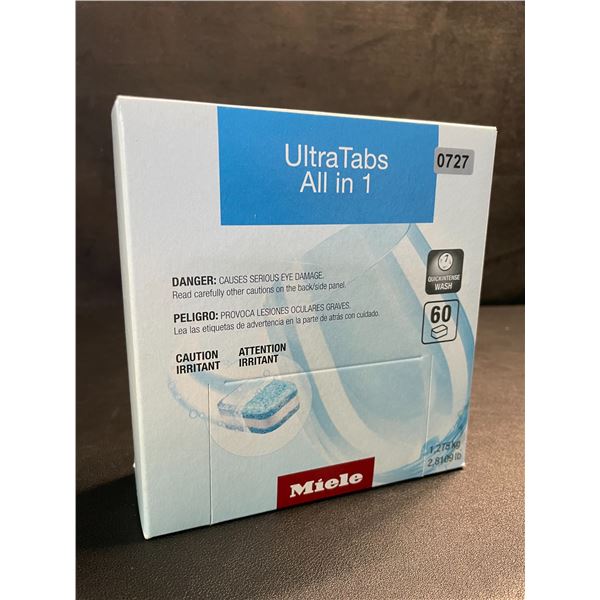 60-Pack Box of Miele UltraTabs All-In-1 Dishwasher Detergent Tablets - New