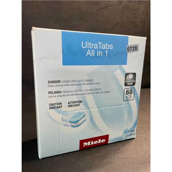 60-Pack Box of Miele UltraTabs All-In-1 Dishwasher Detergent Tablets - New