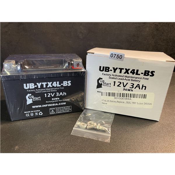 Upstart Factory Activated 12V 3.0Ah Sealed Lead-Acid Battery/ATV Battery - Brand New!