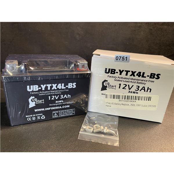 Upstart Factory Activated 12V 3.0Ah Sealed Lead-Acid Battery/ATV Battery - Brand New!
