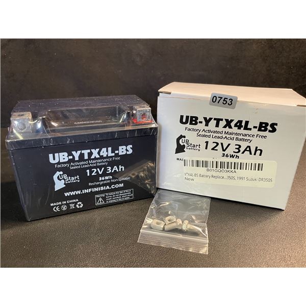 Upstart Factory Activated 12V 3.0Ah Sealed Lead-Acid Battery/ATV Battery - Brand New!