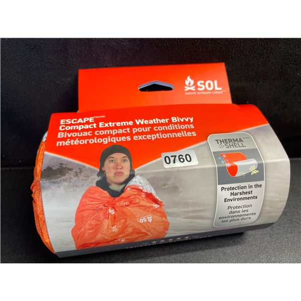 S.O.L. Survive Outdoors Longer Emergency Compact Extreme Weather Bivvy - Brand New
