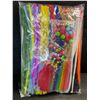 Image 1 : 200PC All-In-One Crafting Kit - Pipe Cleaners, Feathers, Beads, Pompoms, & Popsicle Sticks - New