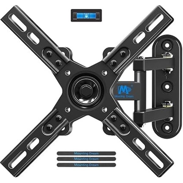 MountingDream Full-Motion TV Wall Mount for 17"-39" TV's w/ Articulating Arms, Tilt, & Swivel - New