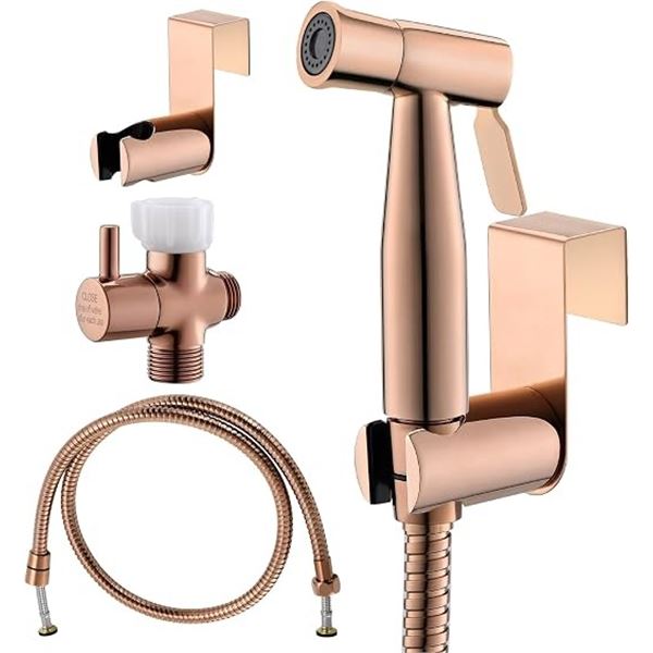 Luxury Stainless Steel Handheld Bidet Sprayer (Rose Gold) Wall Mount/Tank Mounted Bidet - New