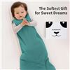 Image 6 : BubblePanda Ultra-Soft Toddler Sleep Sack (Fits 2T-3T) Emerald Color - New in Box!