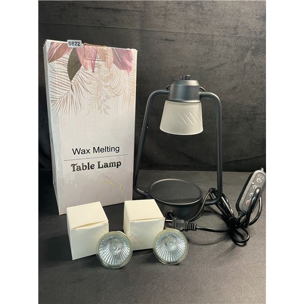 Electric Candle Warmer Lamp/Wax Melting Table Lamp (Black) for Jar Candles; 2x Bulbs Included - New