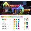 Image 4 : 200FT Outdoor LED RGB Eaves Lights - IP67 Weatherproof w/ Smart App Control & Remote - BRAND NEW!