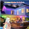 Image 5 : 200FT Outdoor LED RGB Eaves Lights - IP67 Weatherproof w/ Smart App Control & Remote - BRAND NEW!