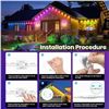 Image 8 : 200FT Outdoor LED RGB Eaves Lights - IP67 Weatherproof w/ Smart App Control & Remote - BRAND NEW!