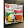Image 1 : 4-Piece Melamine Bowl Set with Lids (4 Sizes Included) New - Damaged Box