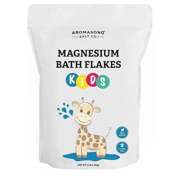 3LB Bag of Aromasong Magnesium Bath Flakes for Kids - Calming/Soothing for Skin - New