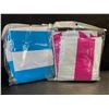 Image 9 : 2-Pack of Inflatable Pool Float Lounge Chairs/Water Pool Float Hammocks - Blue/Pink - New