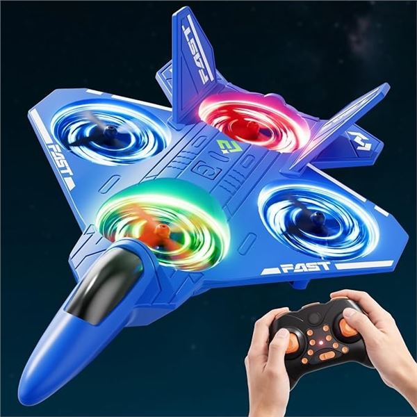 Remote Control Airplane Drone Toy w/ One Key Take Off/Landing, 3 Speed Modes, 360° Flips - New