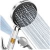 Image 1 : High-Pressure Handheld Shower Head with 9 Spray Settings; Filtered Handheld Shower Head - New