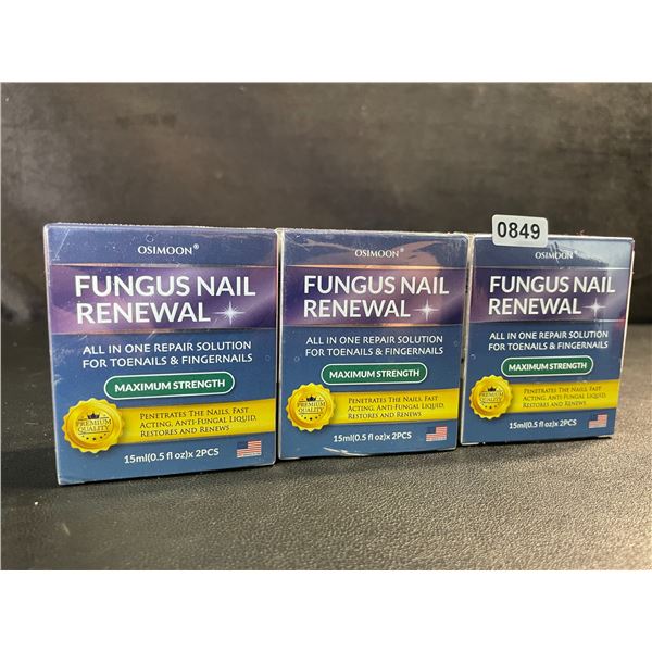 3 Boxes of Max Strength Fungus Nail Renewal (2x15ml Per Box) All-In-One Repair Solution - New