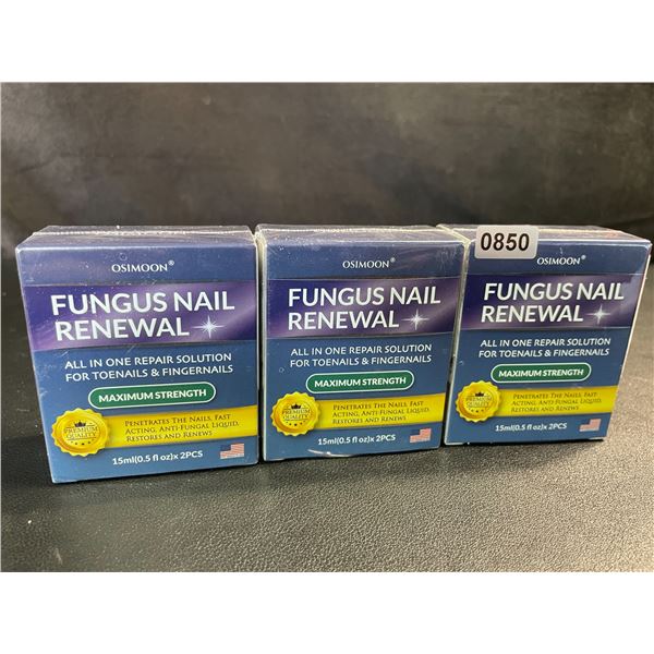 3 Boxes of Max Strength Fungus Nail Renewal (2x15ml Per Box) All-In-One Repair Solution - New