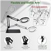 Image 3 : LED Lighted Magnifyer Lamp; 12X Magnifying Glass LED Light with Clamp Design/Heavy Base - New!