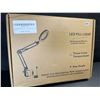 Image 5 : LED Lighted Magnifyer Lamp; 12X Magnifying Glass LED Light with Clamp Design/Heavy Base - New!