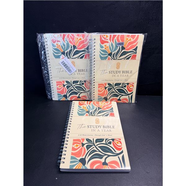3 Journals - The Study Bible in a Year - Personal Journal/Bible - New