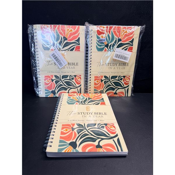 3 Journals - The Study Bible in a Year - Personal Journal/Bible - New