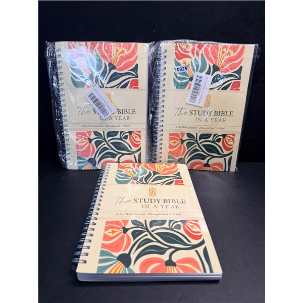 3 Journals - The Study Bible in a Year - Personal Journal/Bible - New