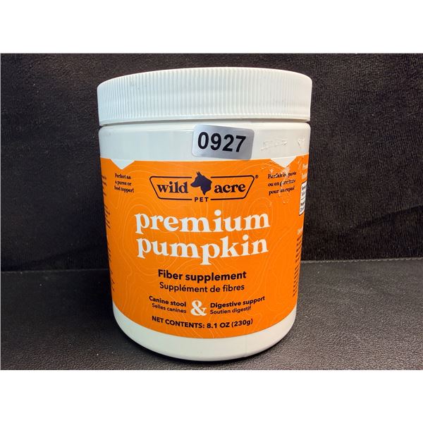 Wild Acre 230g Premium Pumpkin Fiber Supplement for Dogs - New
