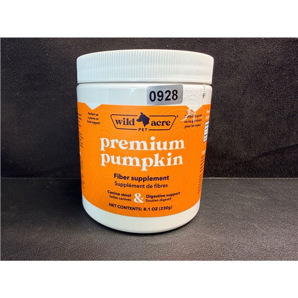 Wild Acre 230g Premium Pumpkin Fiber Supplement for Dogs - New
