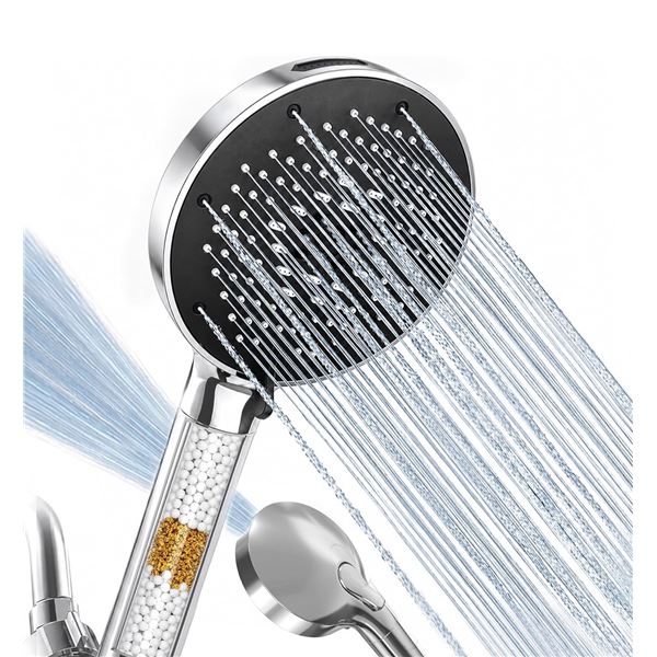 SR Sun Rise High Pressure Filtered Show Head with 9 Spray Modes - New