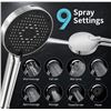 Image 2 : SR Sun Rise High Pressure Filtered Show Head with 9 Spray Modes - New